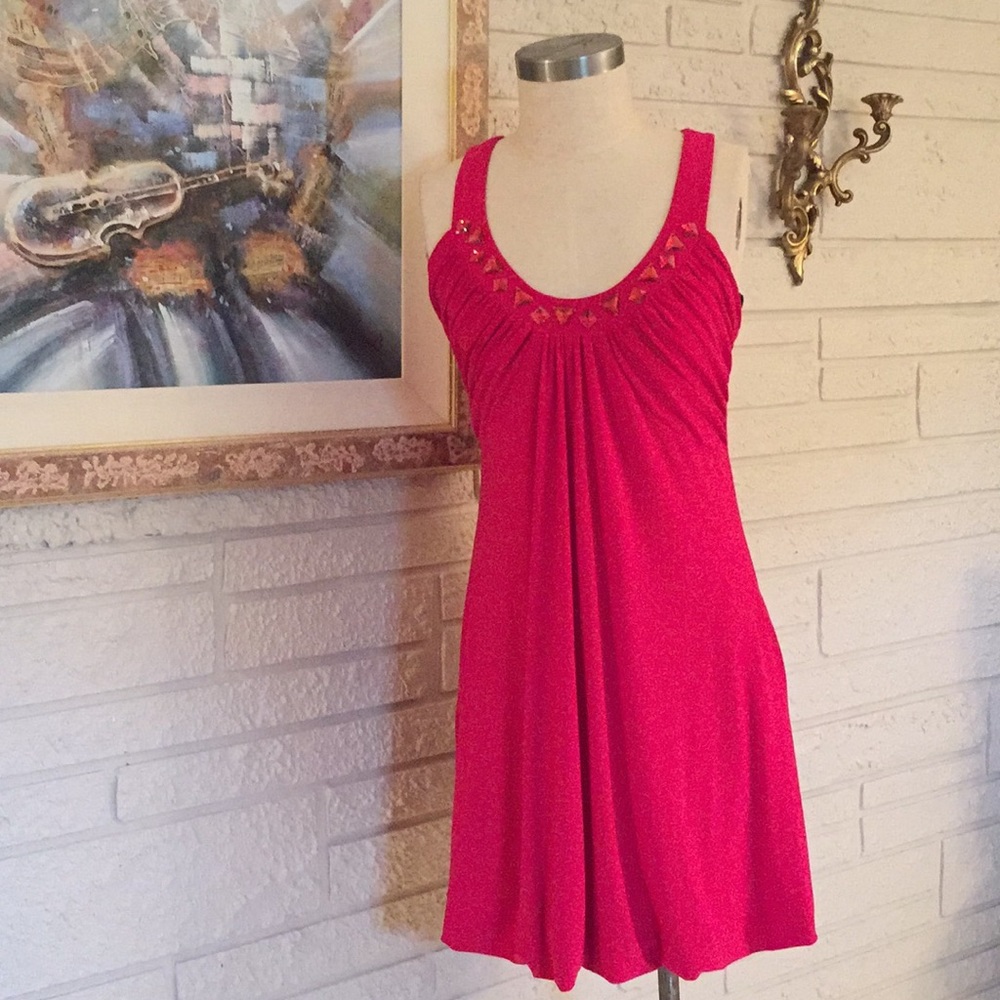 Bisou Bisou Jewel Neckline Bubble Dress